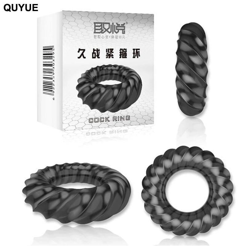 QUYUE Cock ring Penis sleeve Delay ejaculation Adult sex toys for men Cockring Cock rings Anel peniano Anillo pene Sex products
