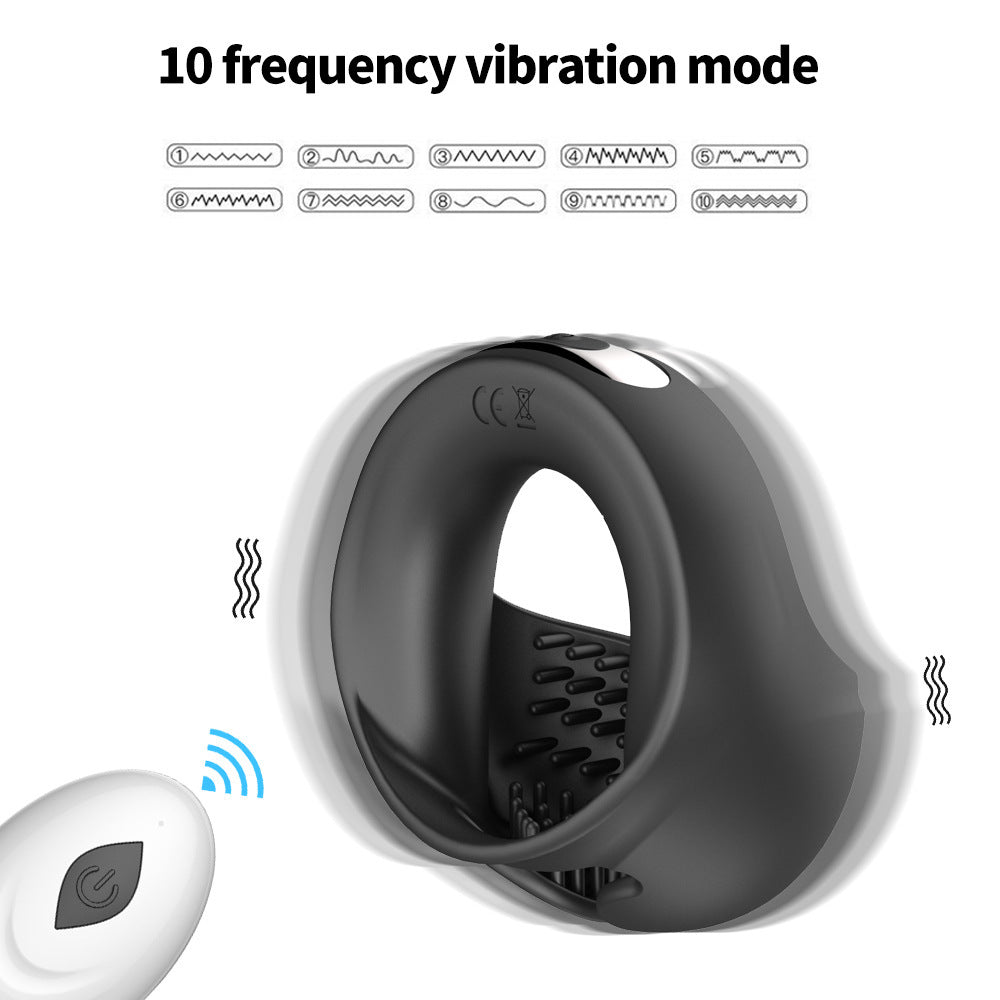 Adult Supplies Charging Remote Control Silicone Egg Lock Fine Delay Ring Couple Supplies