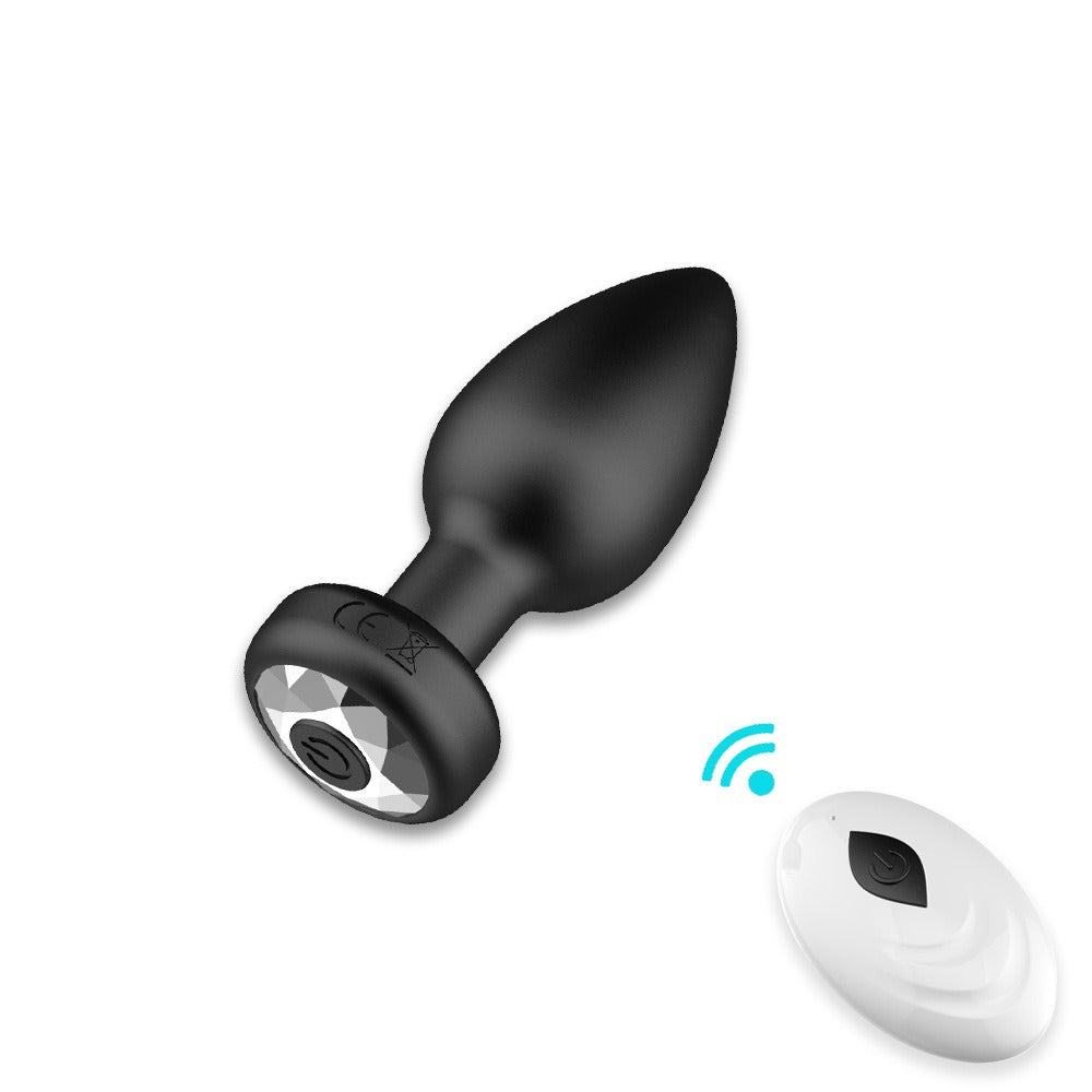 Rechargeable 10-Frequency Vibrating Anal Plug Set g-Spot Posterior Stimulation Silicone Male Masturbation Erotic Sex Toys