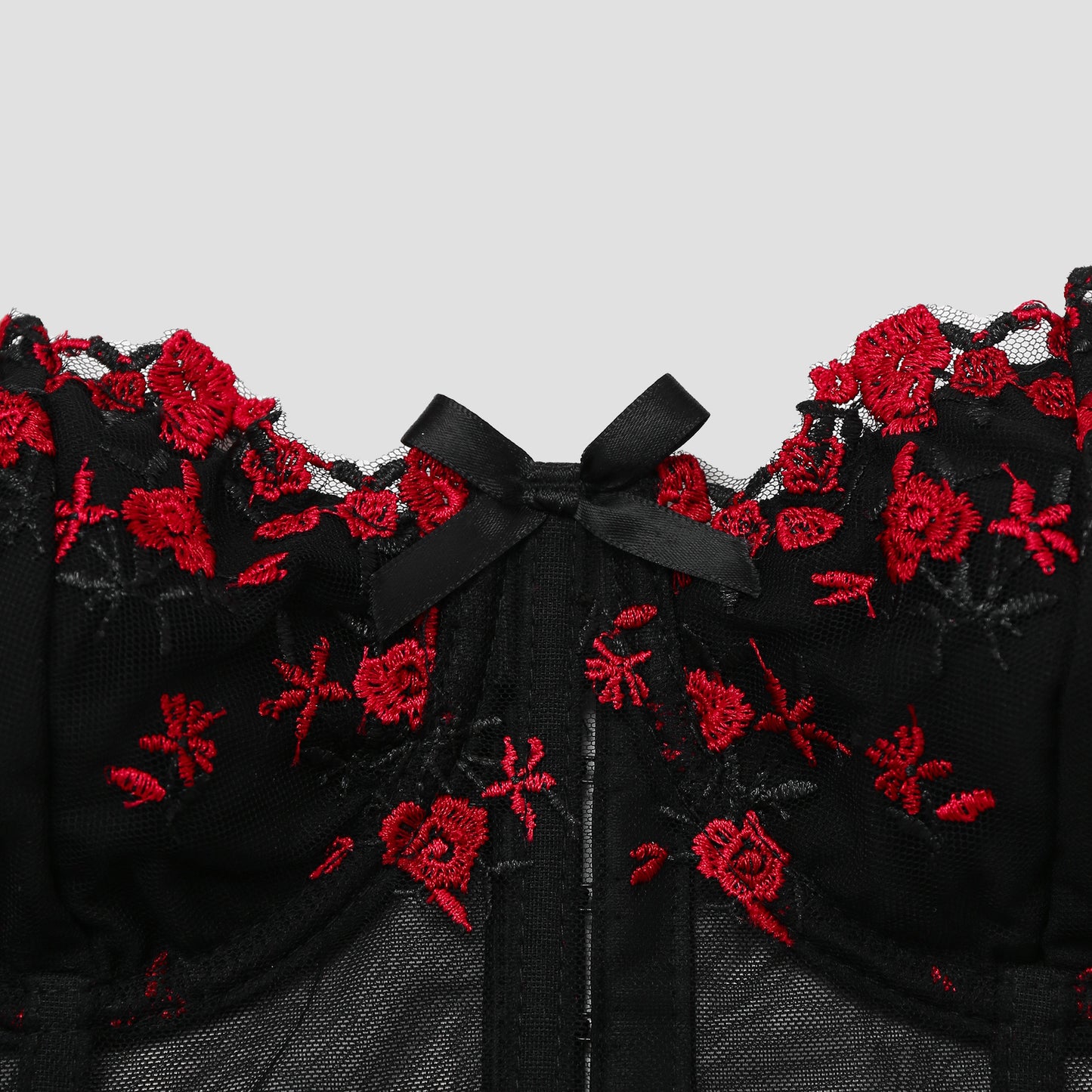 Perspective embroidery floral butterfly bow fishbone breasted vest