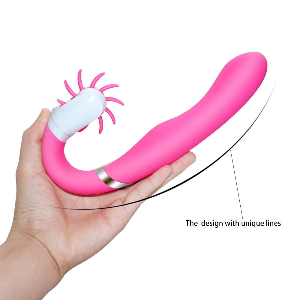 Unique Brushes Design for Better Clitoris Stimulation Plus G Spot Vibrator, Powerful Dual Motors Sex Toy
