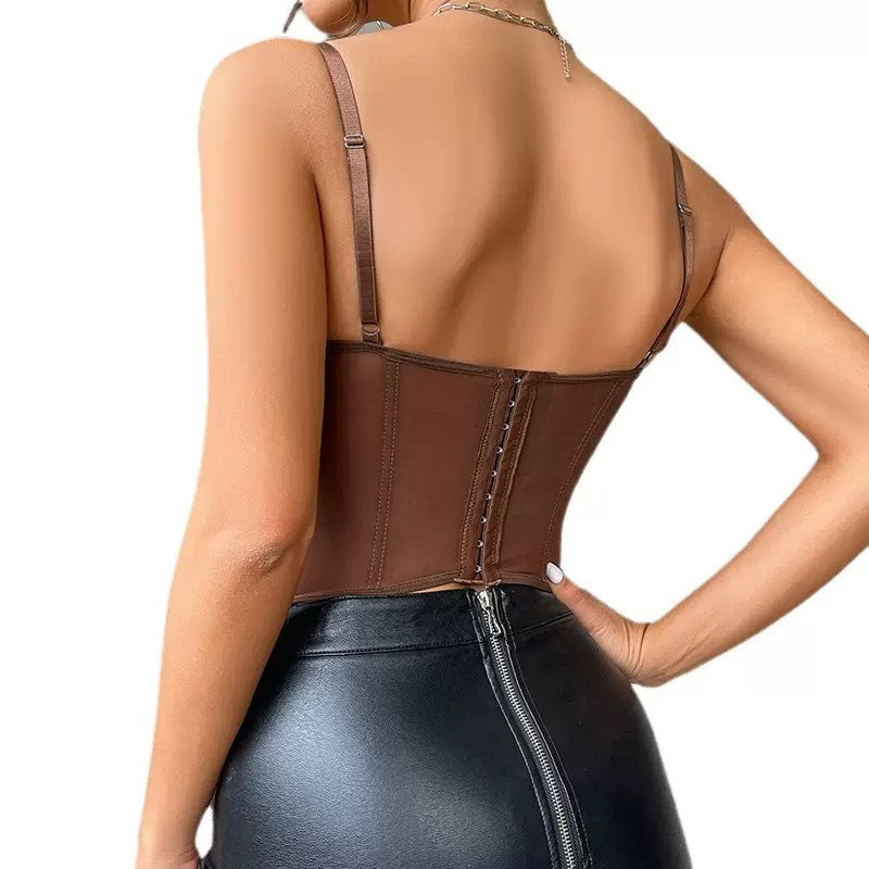 Cross-border Spicy Girl Gathered Sexy Fitted Bra Lace Eyelash Fringe Shapewear Vest Tube Top Camisole