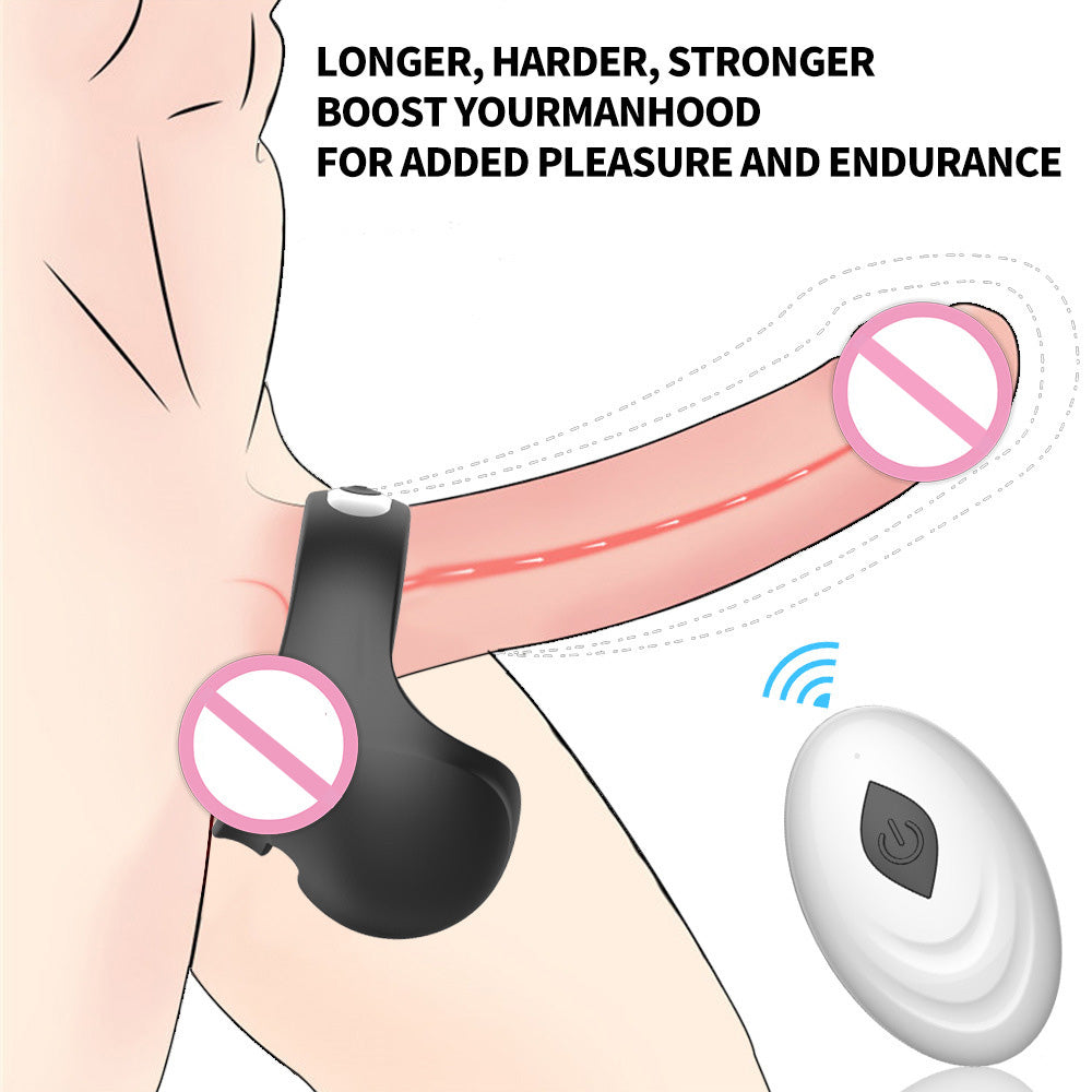 Adult Supplies Charging Remote Control Silicone Egg Lock Fine Delay Ring Couple Supplies