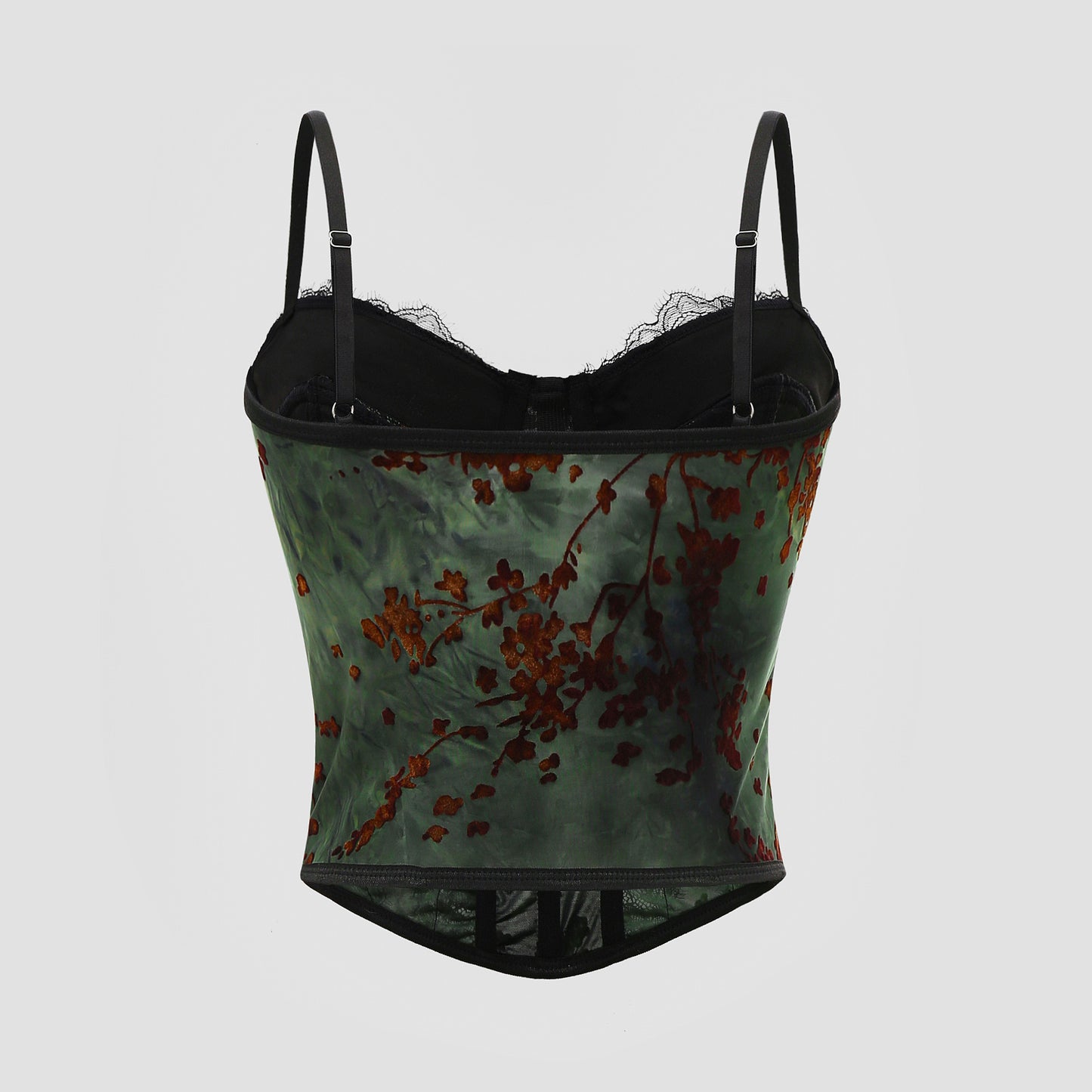 Sexy tight printed lace camisole