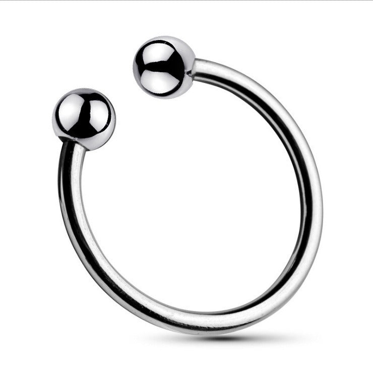 Sex Products For Men SM Metal Penis Ring Metal Lock Sperm Ring JJ Double Bead Ring C Ring Penis Ring