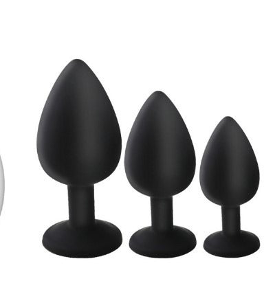Rechargeable 10-Frequency Vibrating Anal Plug Set g-Spot Posterior Stimulation Silicone Male Masturbation Erotic Sex Toys